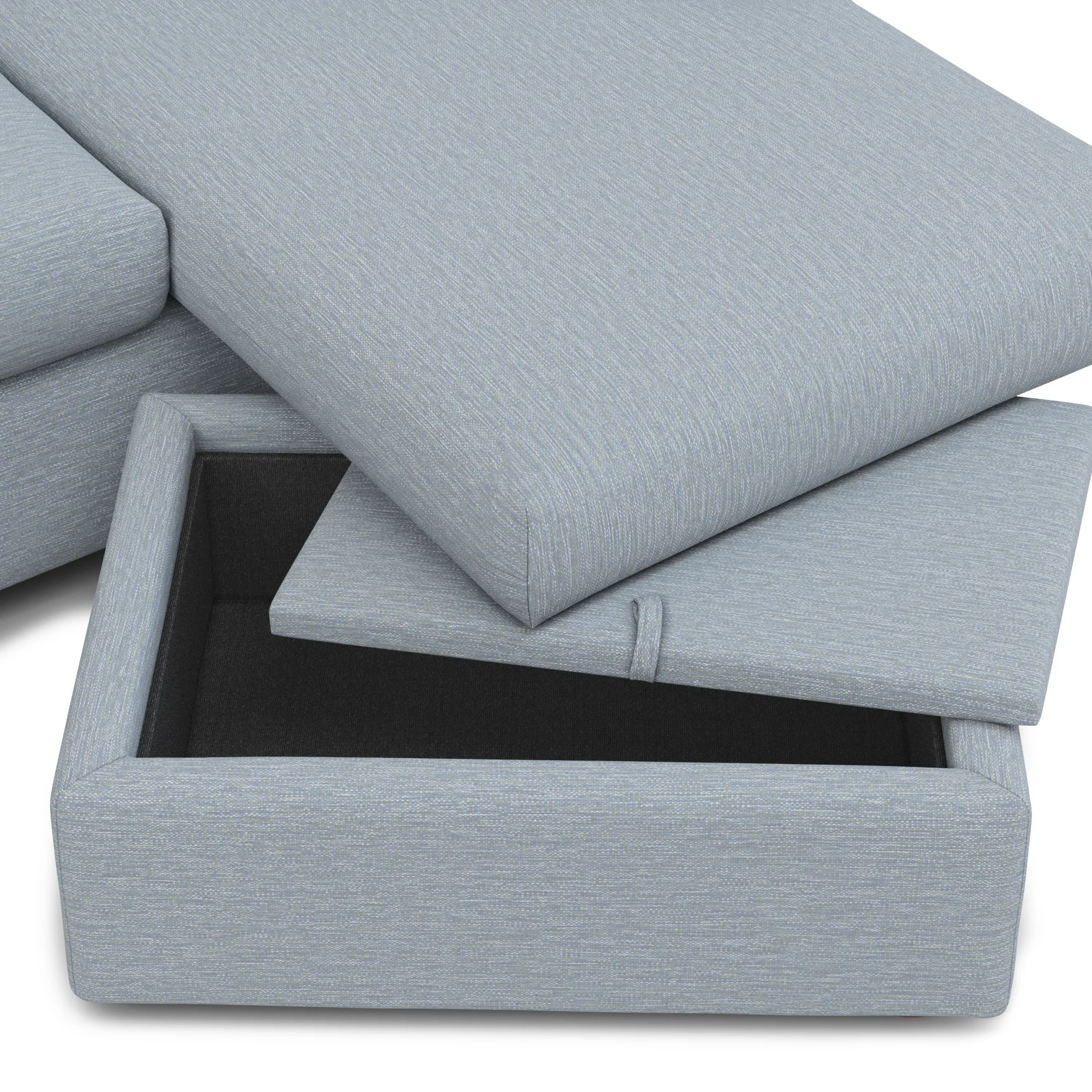 Marina 80_ Reversible Storage Sectional - Silver Light Blue - Image 11