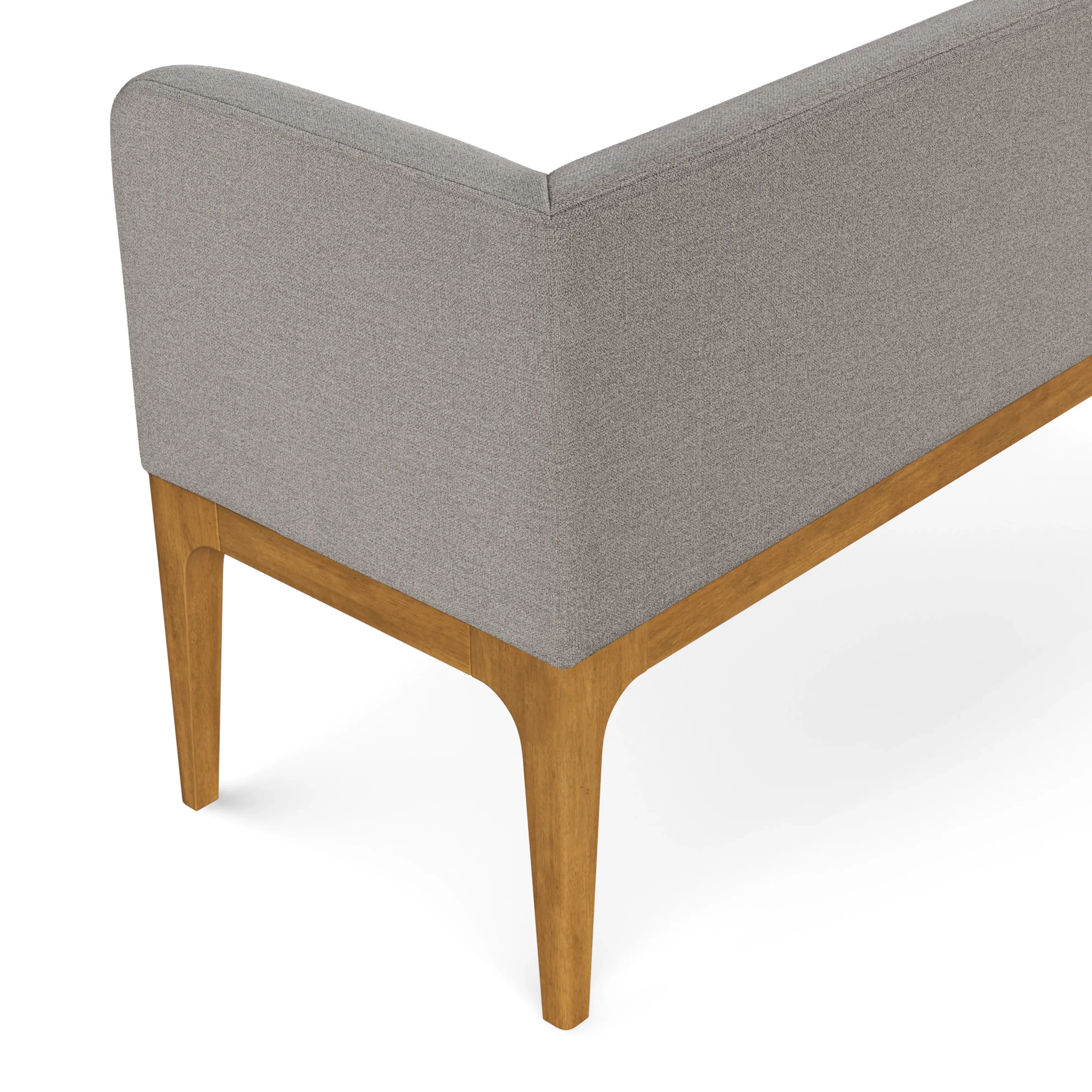 Right Corner Banquette - Smoked Oak and Hestia Gray - Image 11