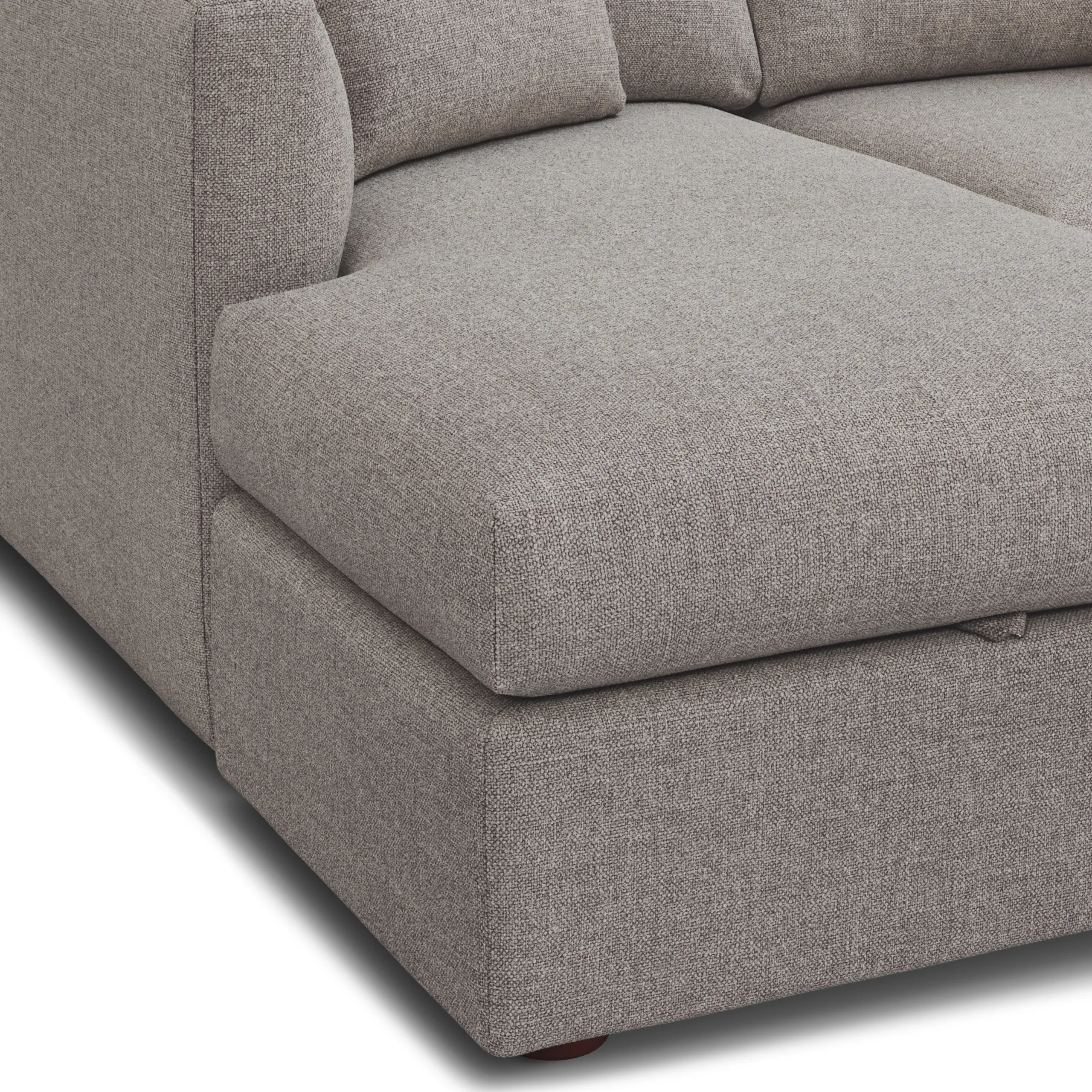 Marina 90_ Reversible Storage Sectional - Hestia Gray - Image 11