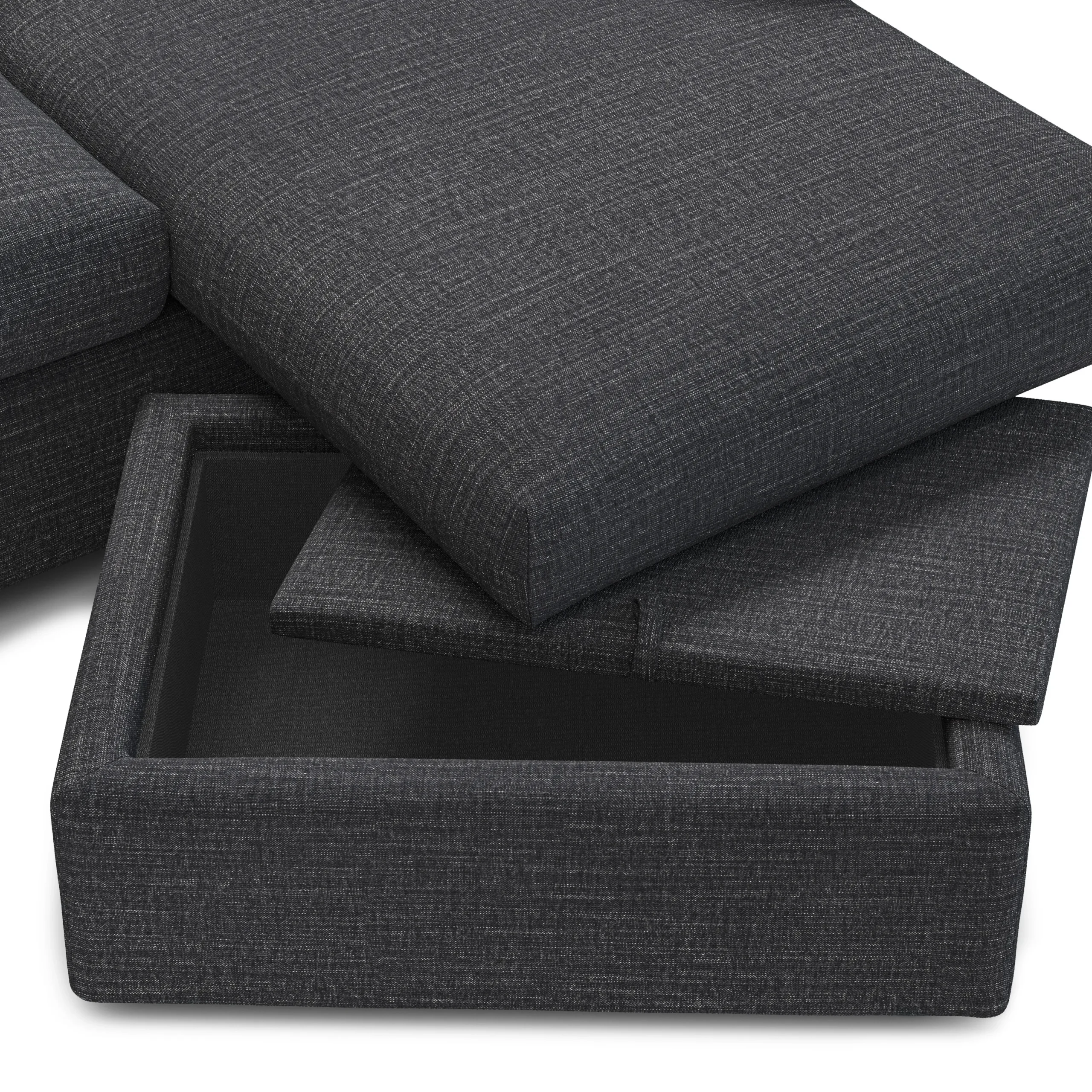 Marina 90_ Reversible Storage Sectional - Napa Charcoal - Image 11