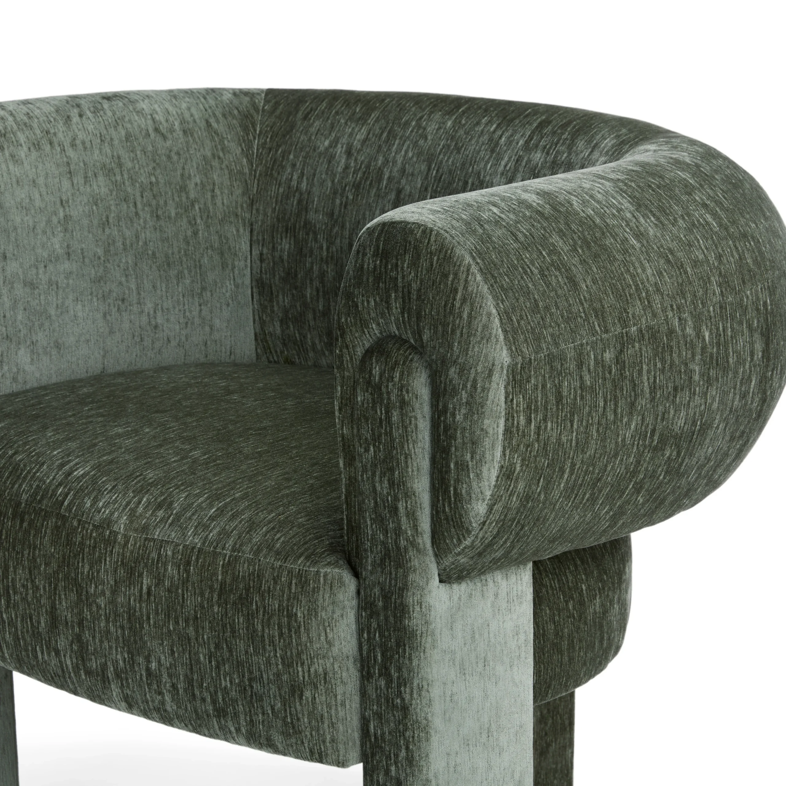 Everse 33.5_ Velvet Lounge Chair - Melange Green - Image 5