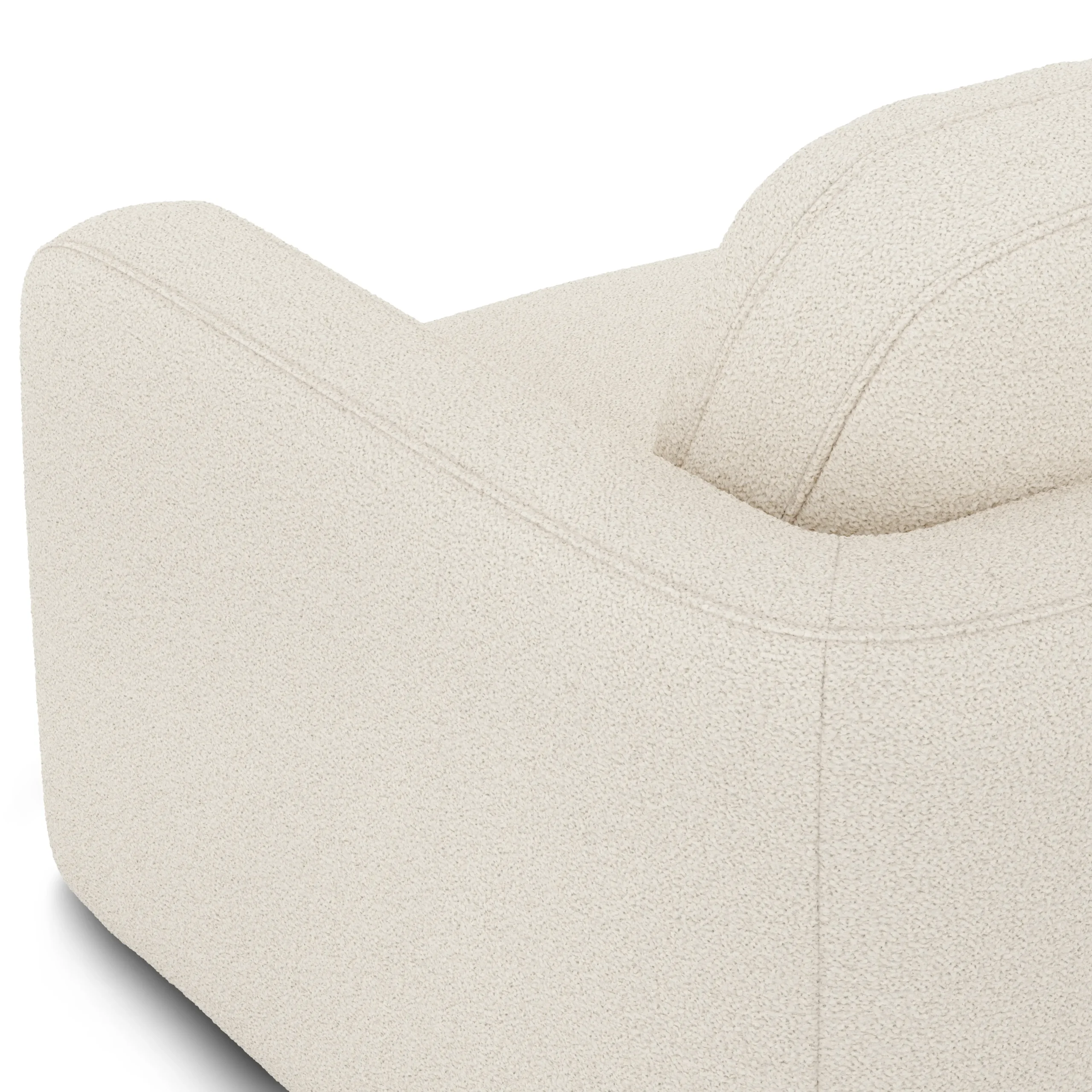 Vati 114_ Left Storage Sleeper Sectional - Natural Oak and Ivory Wool Bouclé - Image 11