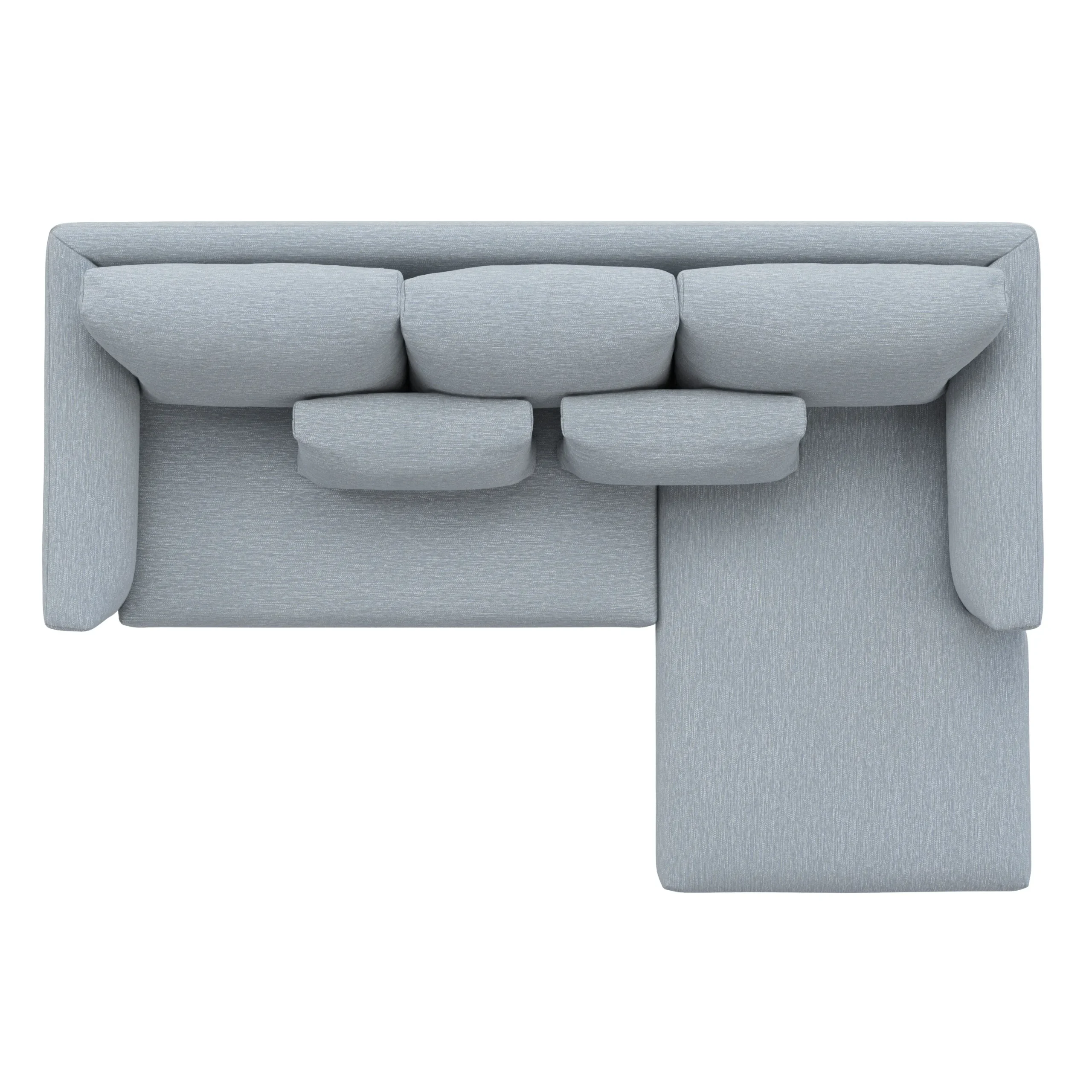 Marina 90_ Reversible Storage Sleeper Sectional - Silver Light Blue - Image 11