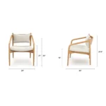 Lento 25_ Lounge Chair - Ivory Bouclé