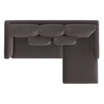 Marina 90_ Velvet Reversible Storage Sleeper Sectional - Hale Warm Gray