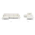 Olsen 110_ Left Sectional - Ratine Ivory
