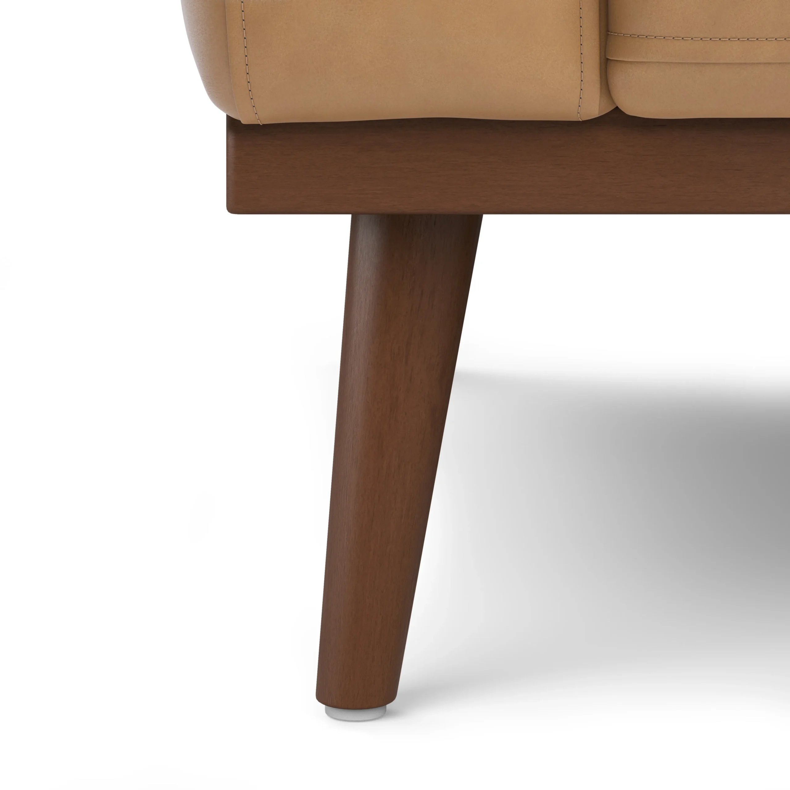 Rhett 93_ Leather Right Chaise Sectional - Charme Tan - Image 11