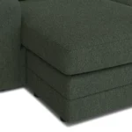 Riley 84_ Reversible Storage Sectional - Green Wool Bouclé