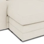 Riley 84_ Reversible Storage Sectional - Ivory Wool Bouclé
