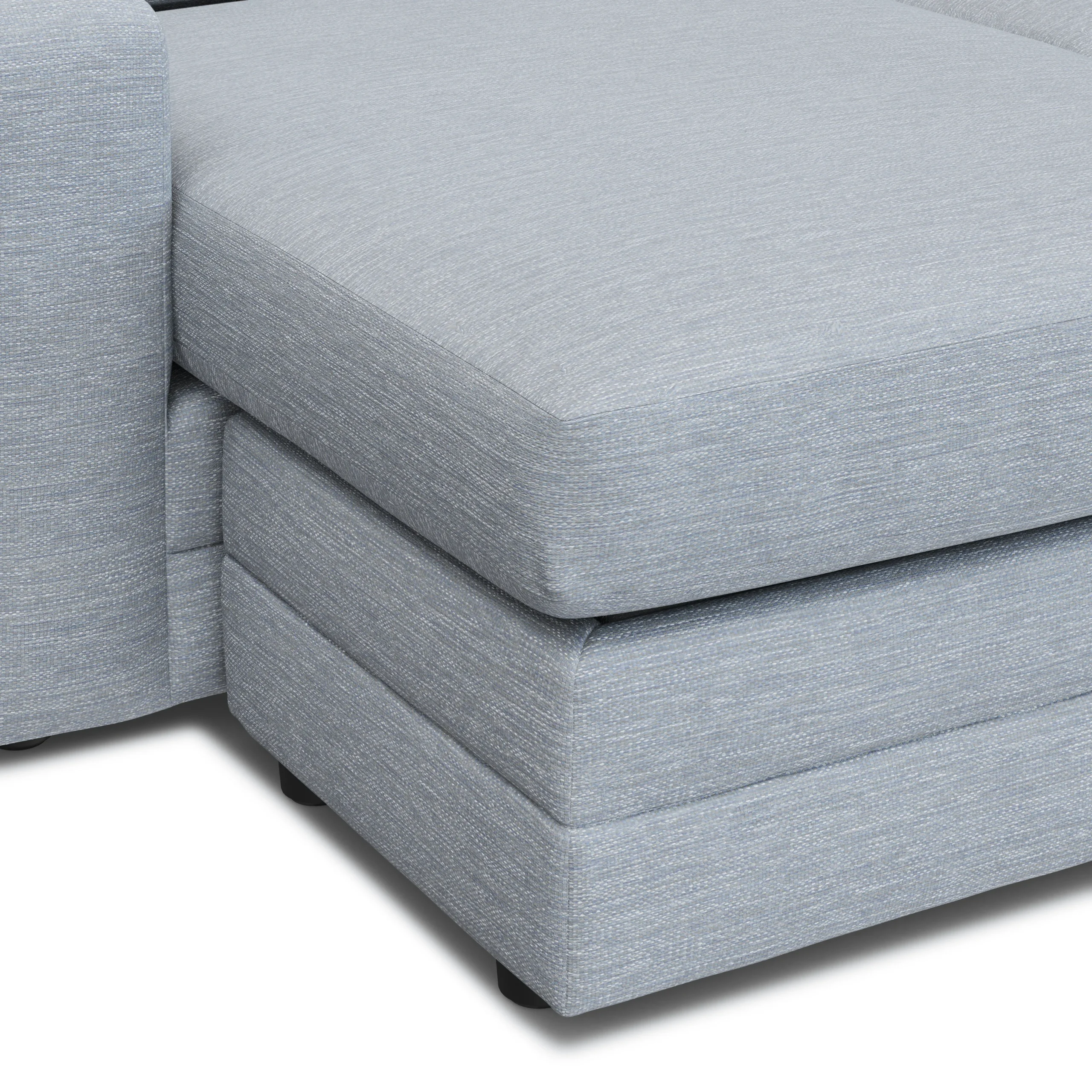 Riley 84_ Reversible Storage Sectional - Silver Light Blue - Image 11