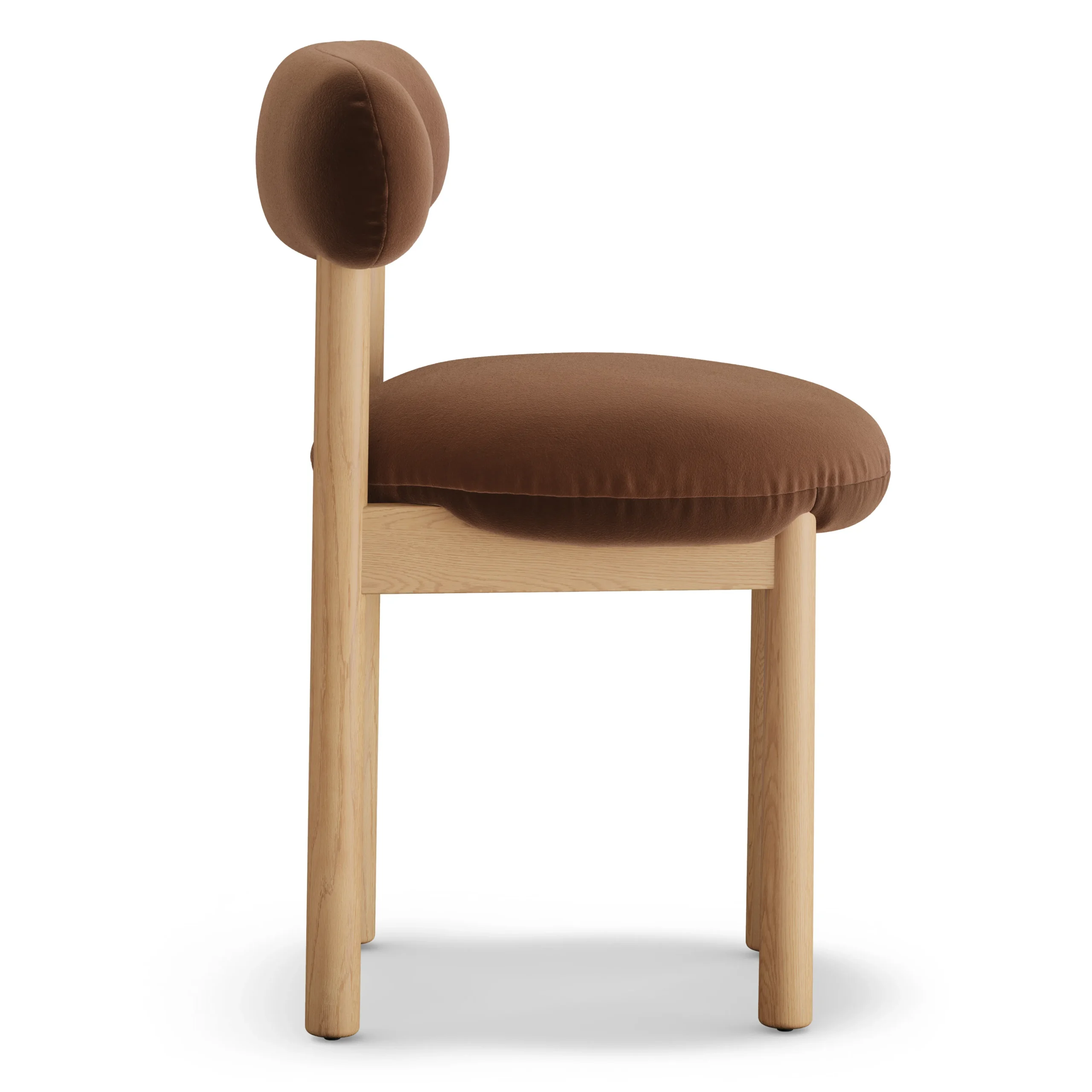 Munk Velvet Dining Chair - White Oak and Hale Earth - Image 11