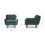 Matrix 30.5_ Velvet Lounge Chair - Pacific Blue