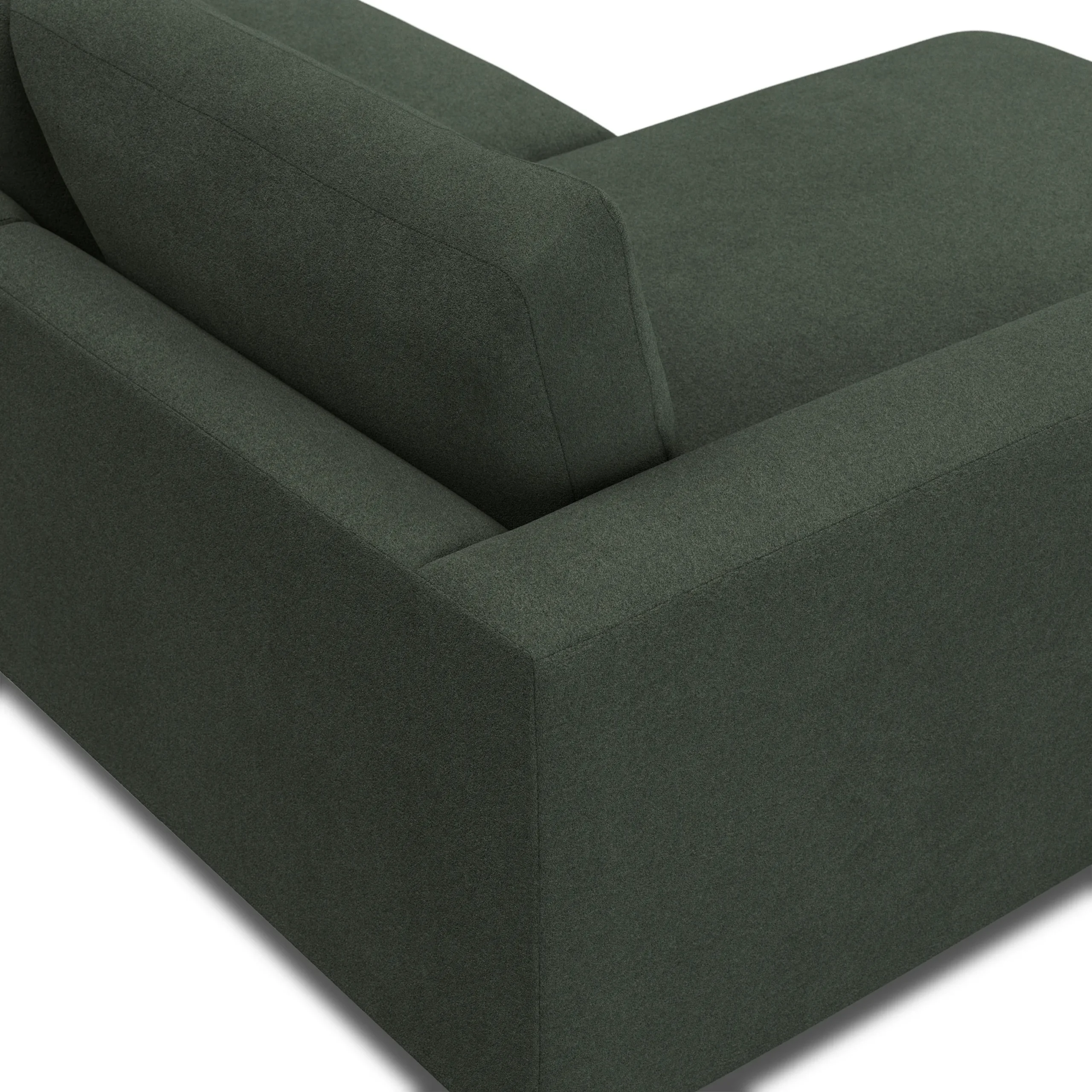 Riley 118.5_ Left Sectional - Green Wool Bouclé - Image 11