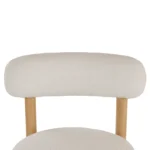 Munk Dining Chair - White Oak and Ivory Wool Bouclé