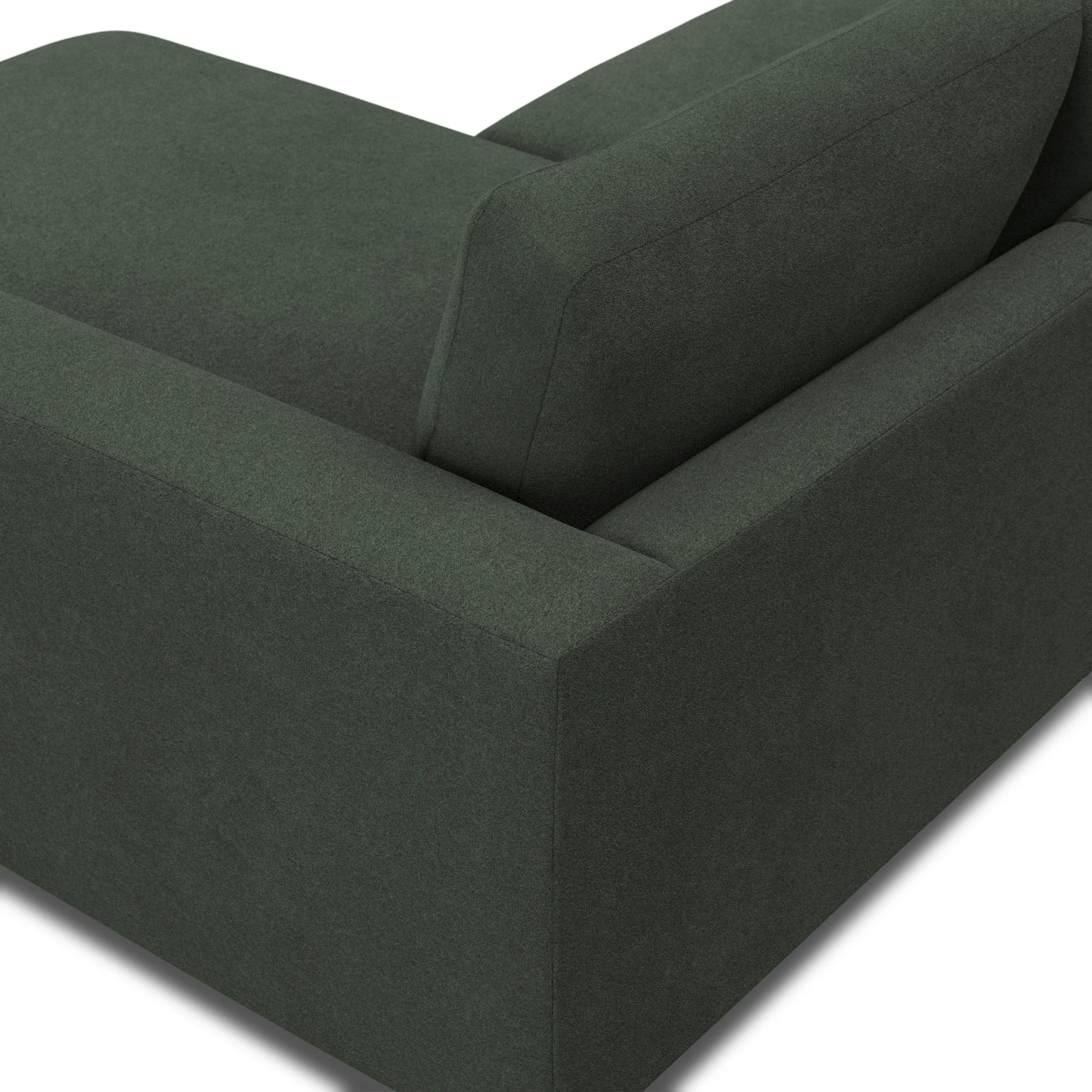 Riley 118.5_ Right Sectional - Green Wool Bouclé - Image 11