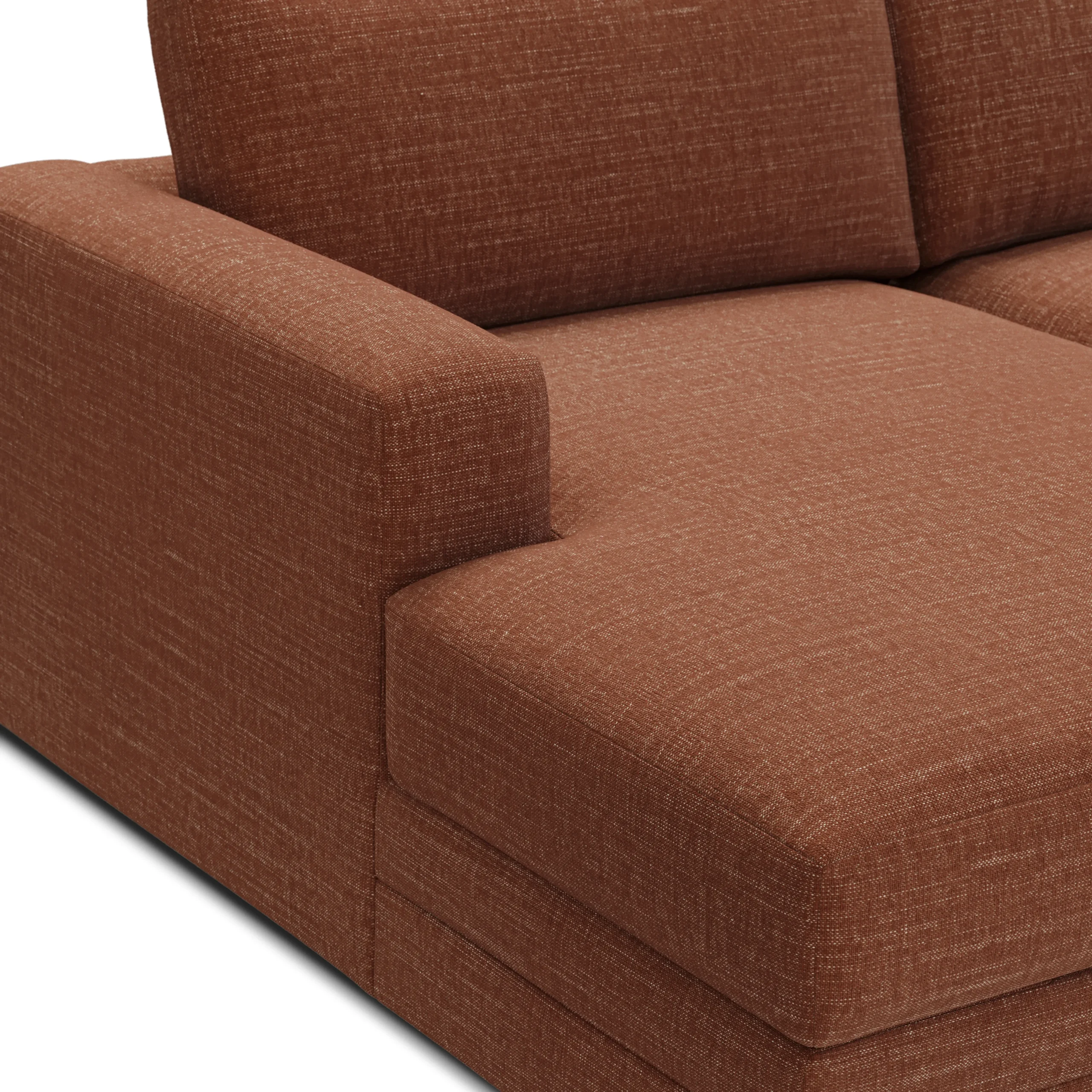 Riley 118_ Left Storage Sleeper Sectional - Napa Rust - Image 11