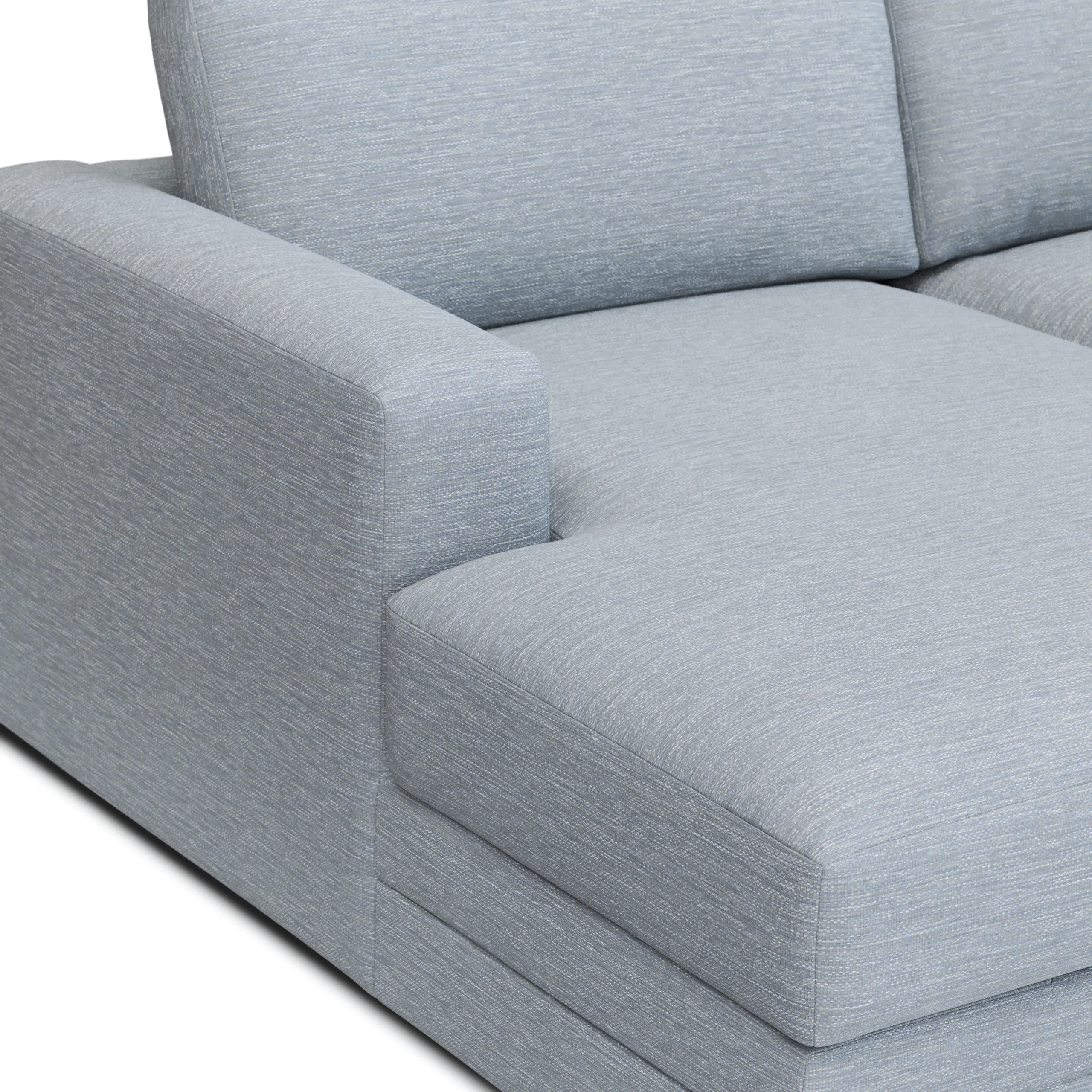 Riley 118_ Left Storage Sleeper Sectional - Silver Light Blue - Image 11