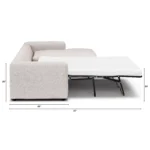 Riley 118_ Right Storage Sleeper Sectional - Napa White
