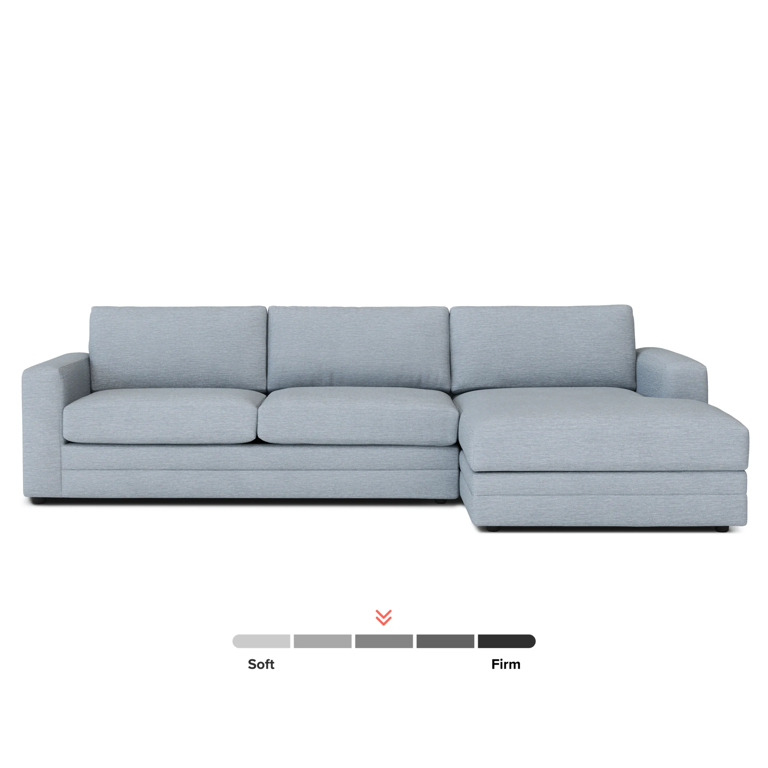 Riley 118_ Right Storage Sleeper Sectional - Silver Light Blue - Image 8
