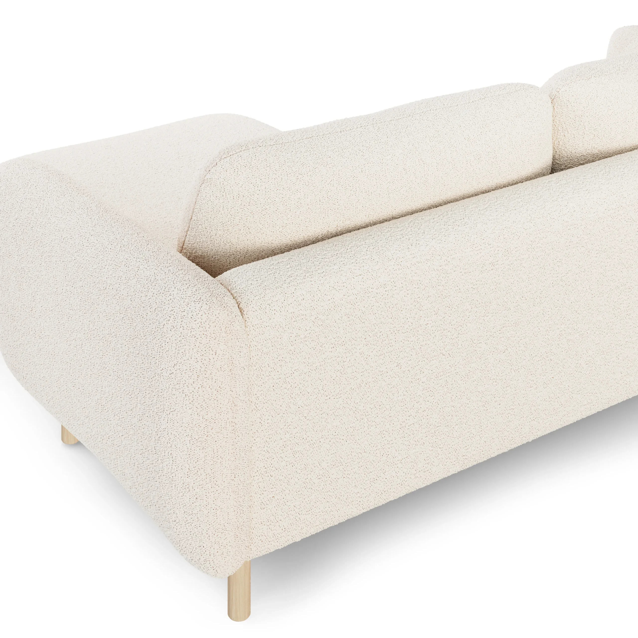 Sanders 85.5_ Reversible Sectional - Ivory Wool Bouclé - Image 11