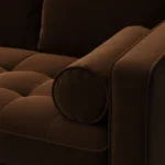 Sven 91_ Tufted Velvet Corner Sectional - Plush Pacific Brown
