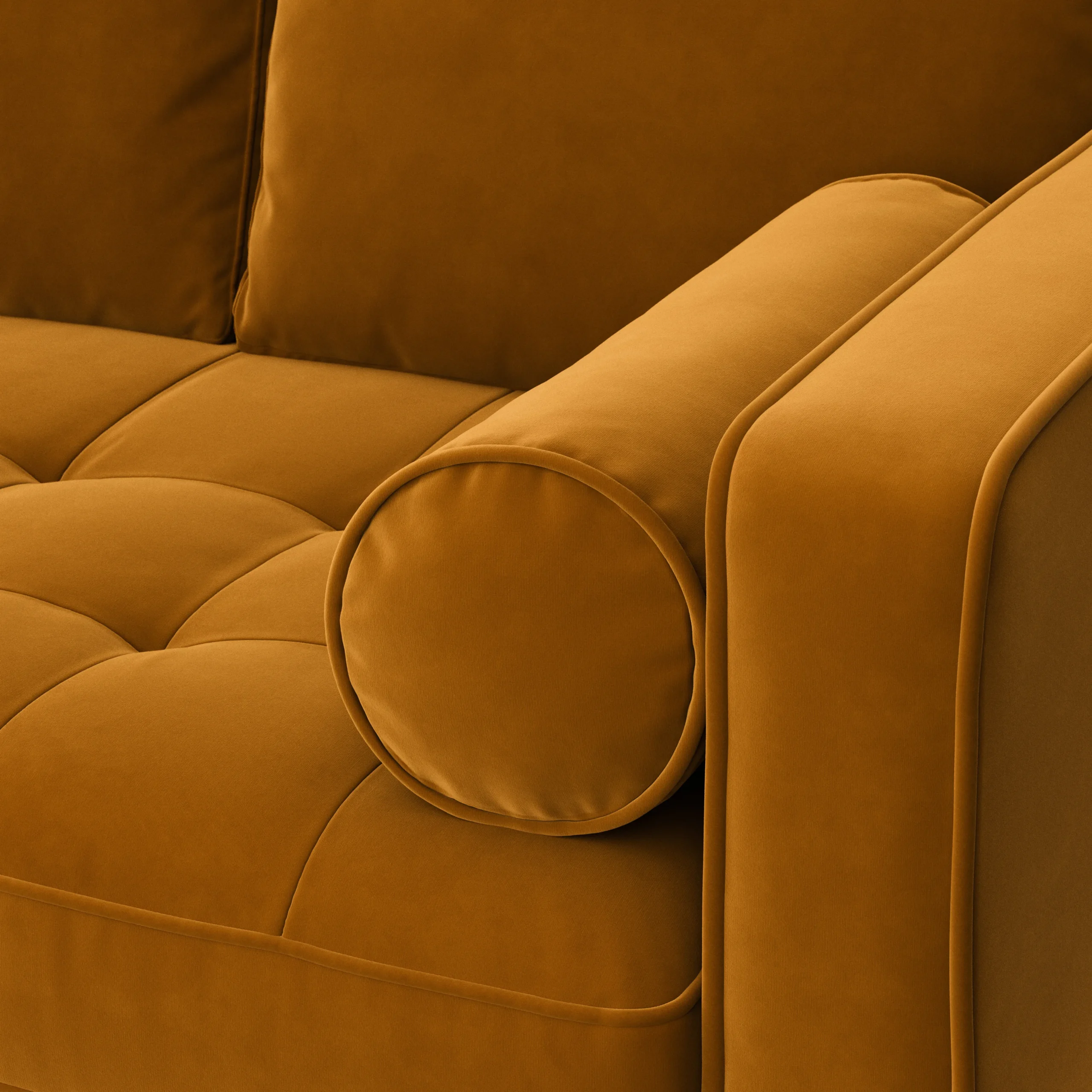 Sven 91_ Tufted Velvet Corner Sectional - Plush Pacific Ginger - Image 11