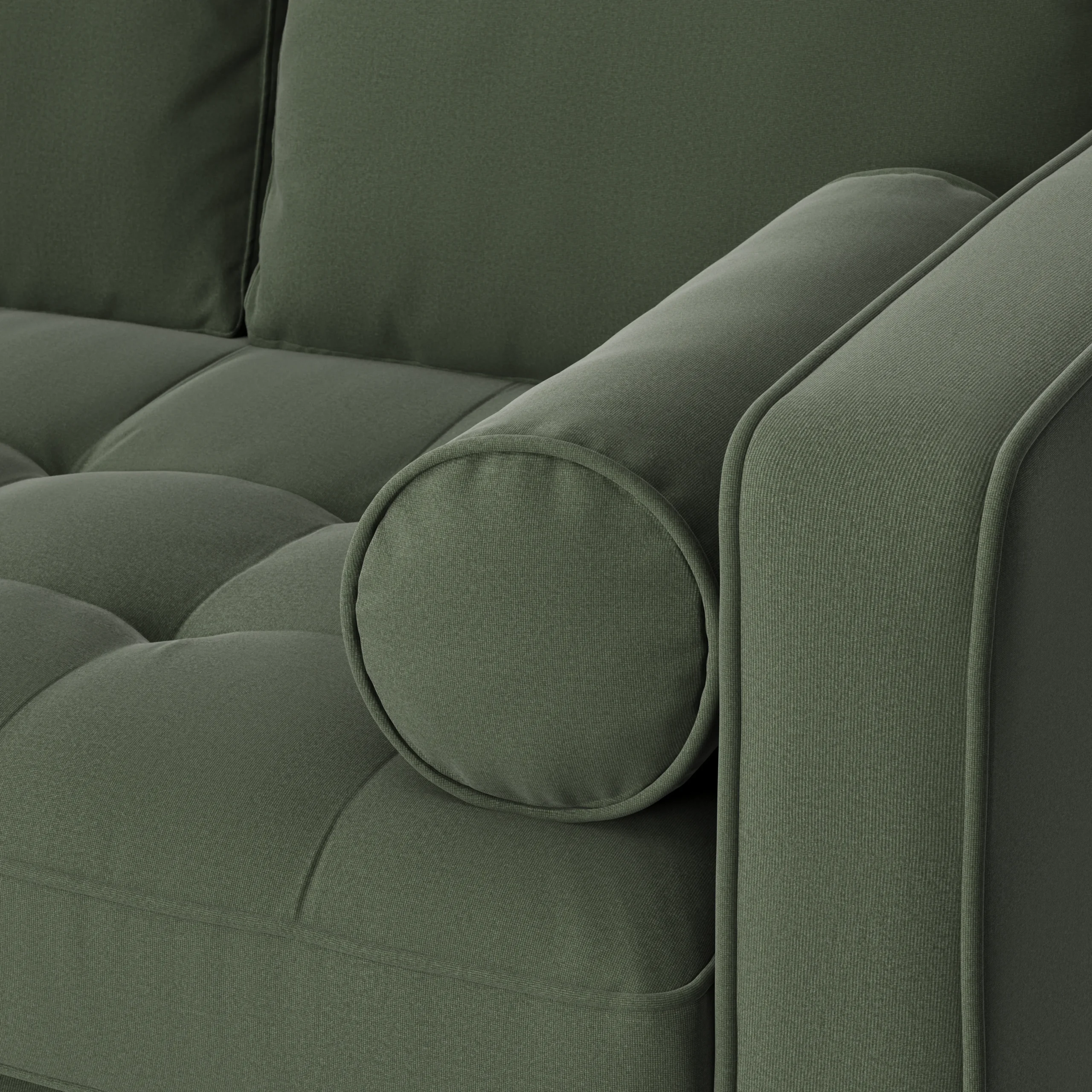 Sven 91_ Tufted Velvet Corner Sectional - Plush Pacific Green - Image 11