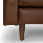 Sven 100_ Tufted Leather Left Sectional - Charme Chocolat