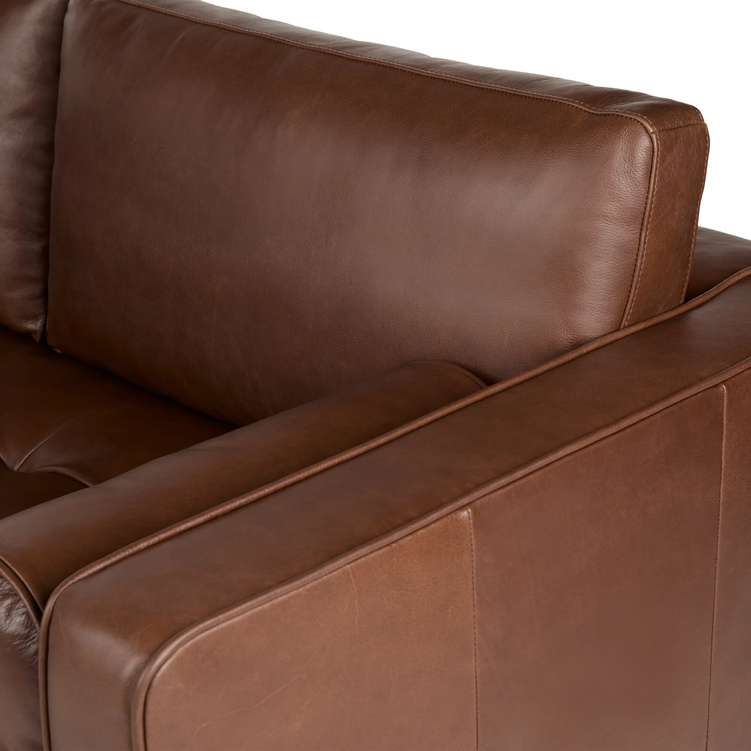 Sven 100_ Tufted Leather Left Sectional - Taos Brown - Image 11
