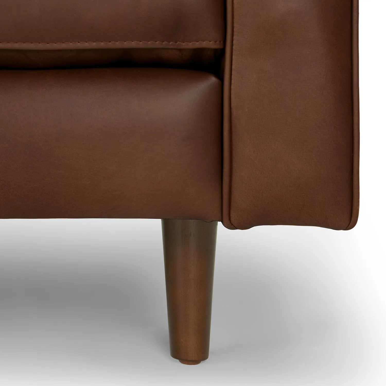 Sven 100_ Tufted Leather Right Sectional - Charme Chocolat - Image 11