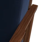 Otio 26_ Velvet Lounge Chair - Walnut and Hale Ink