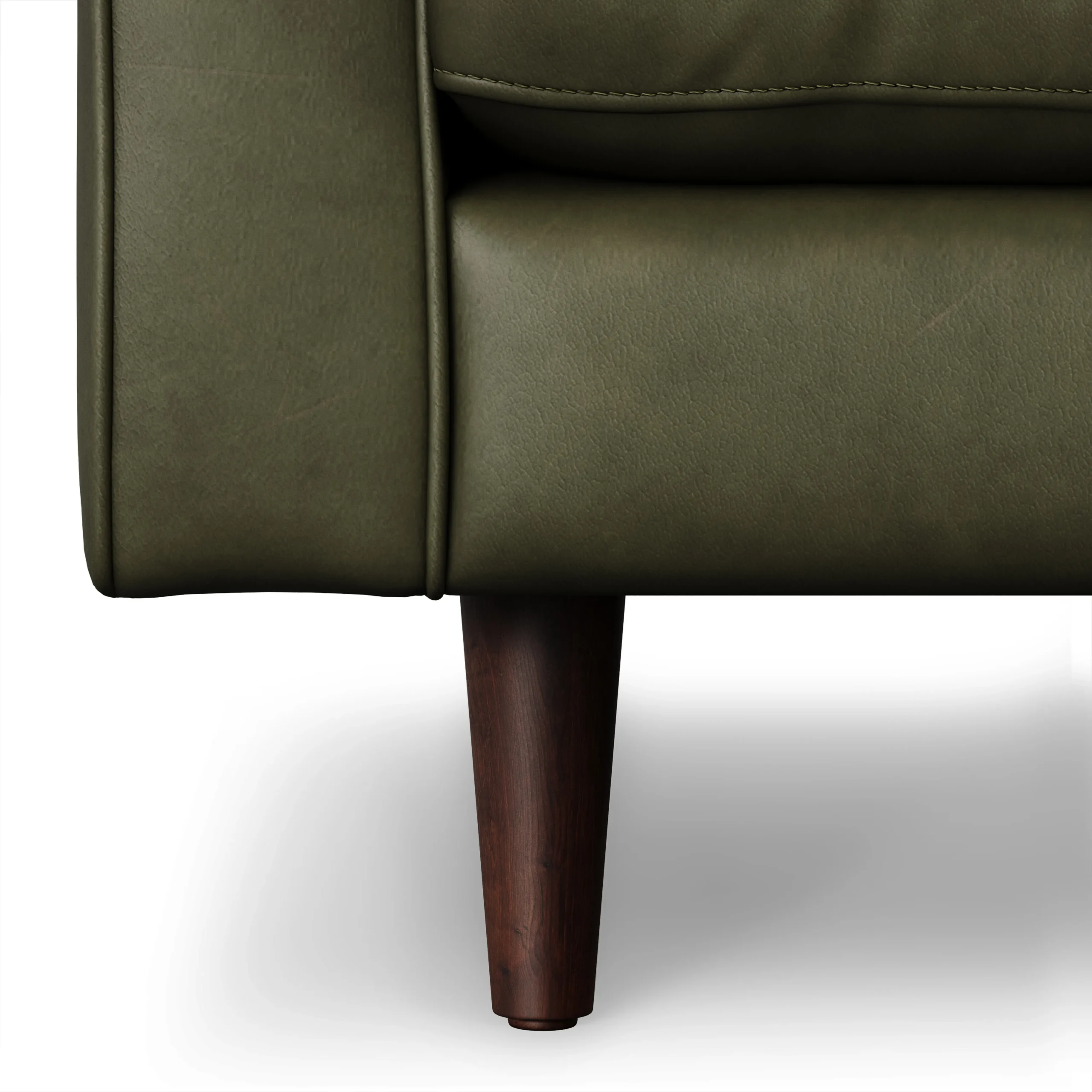 Sven 100_ Tufted Leather Right Sectional - Charme Green - Image 11