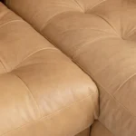 Sven 100_ Tufted Leather Right Sectional - Charme Tan