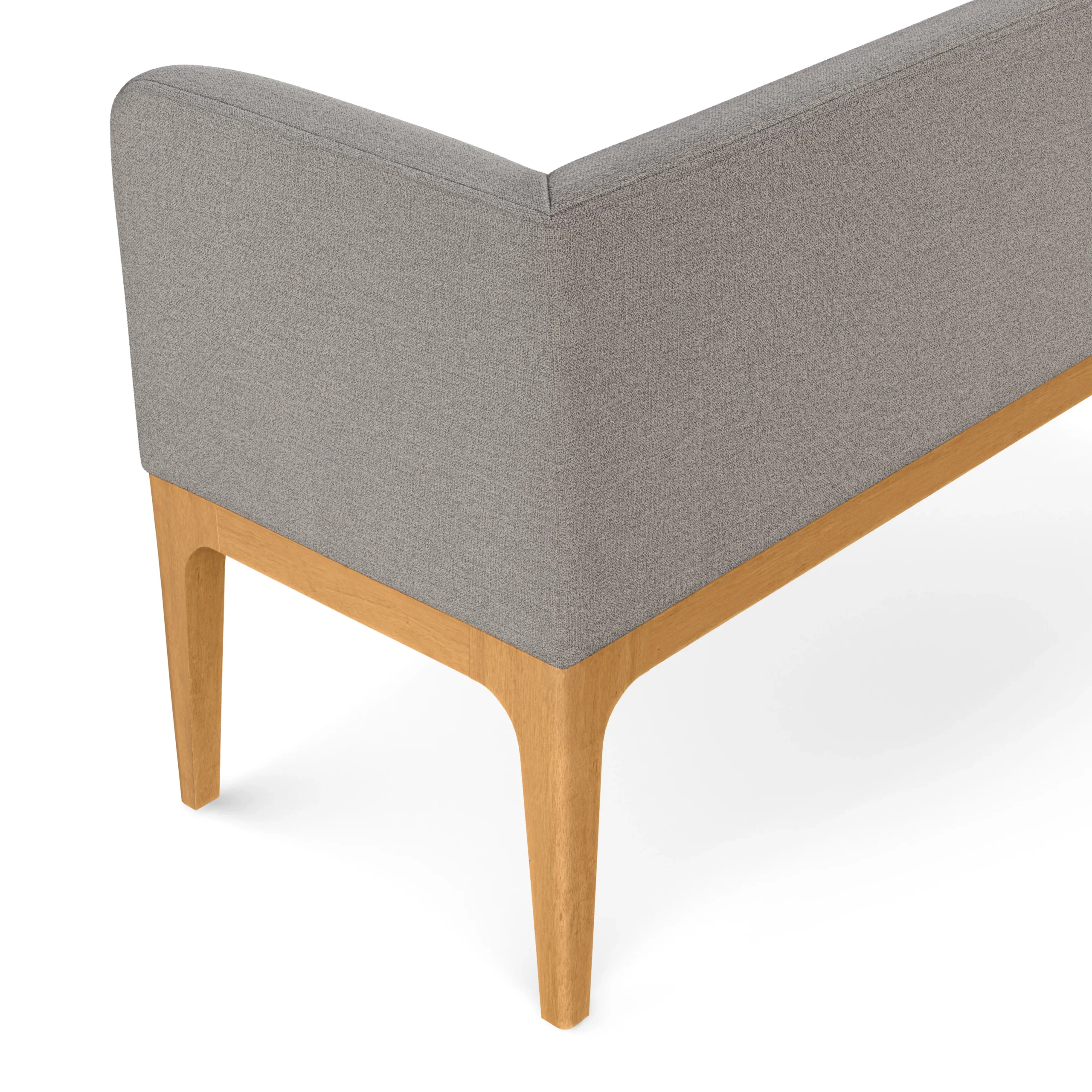 Right Corner Banquette - Natural Oak and Hestia Gray - Image 12