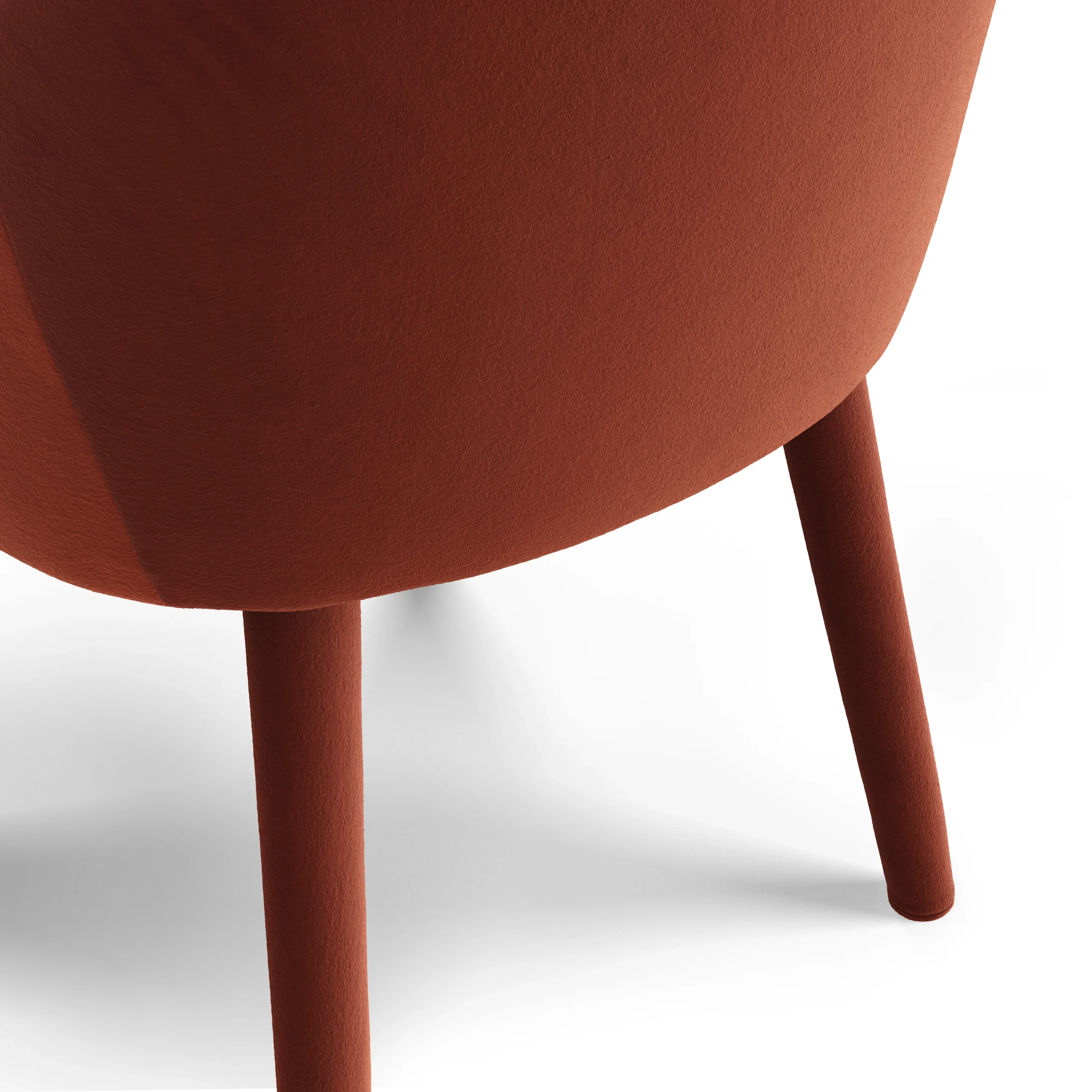 Harris Velvet Dining Armchair - Hale Rust - Image 11