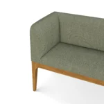 Left Corner Banquette - Smoked Oak and Welsh Green