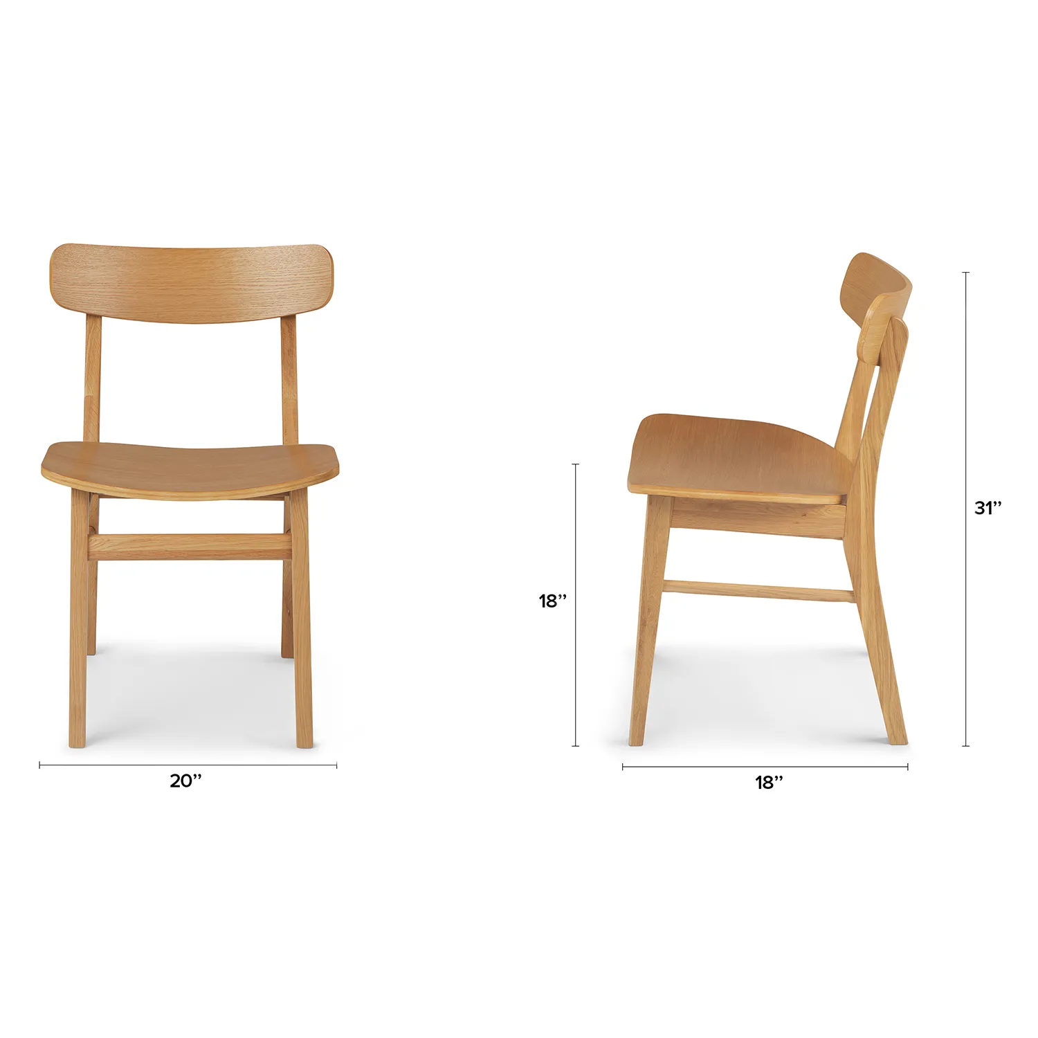 Ecole Dining Chair - Oak - Image 12