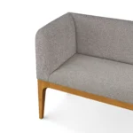 Left Corner Banquette - Smoked Oak and Hestia Gray