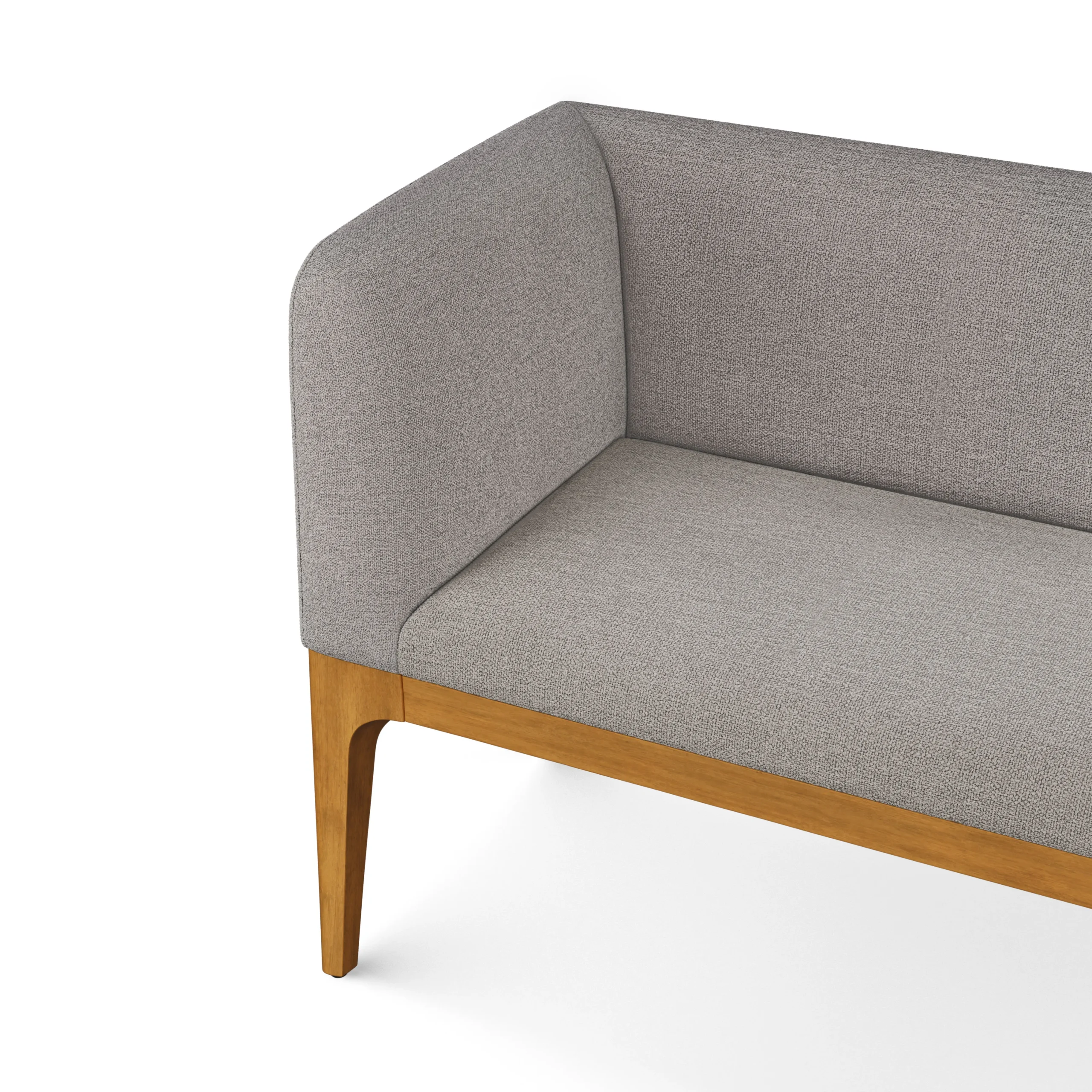 Left Corner Banquette - Smoked Oak and Hestia Gray - Image 12