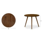Seno 36_ Round Dining Table - Walnut