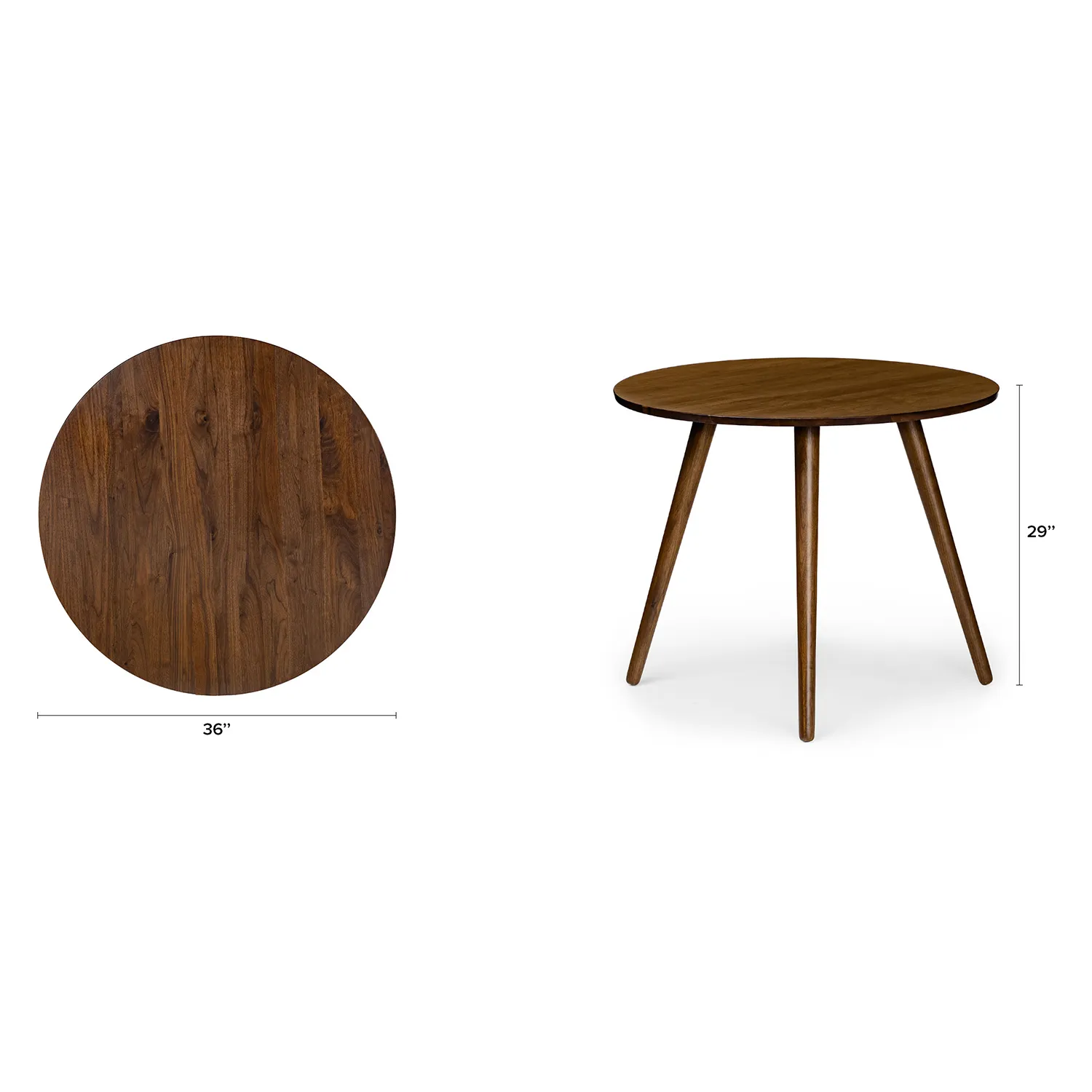 Seno 36_ Round Dining Table - Walnut - Image 12