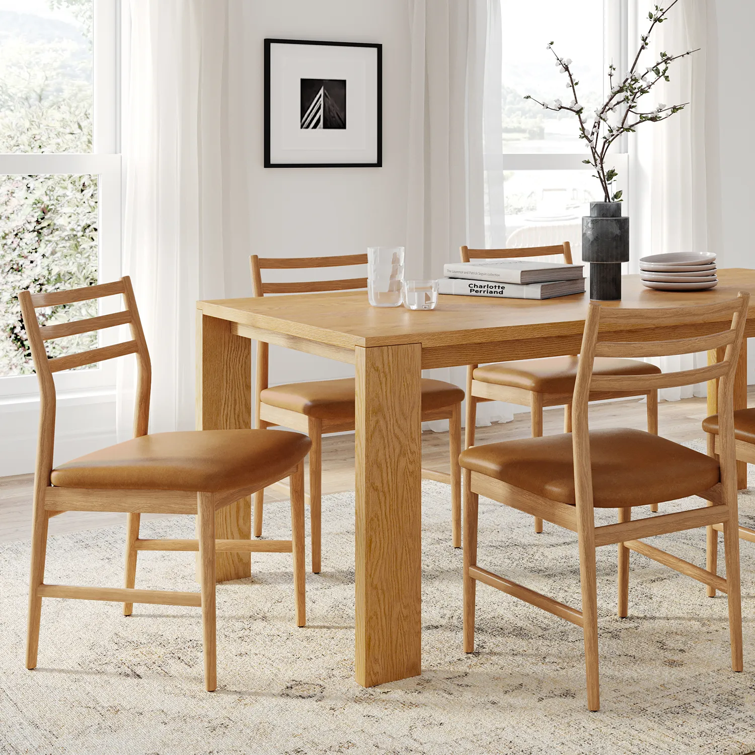 Dako 76.75_ Dining Table - Natural Oak - Image 12