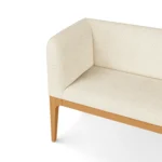Left Corner Banquette - Smoked Oak and Hestia Gray
