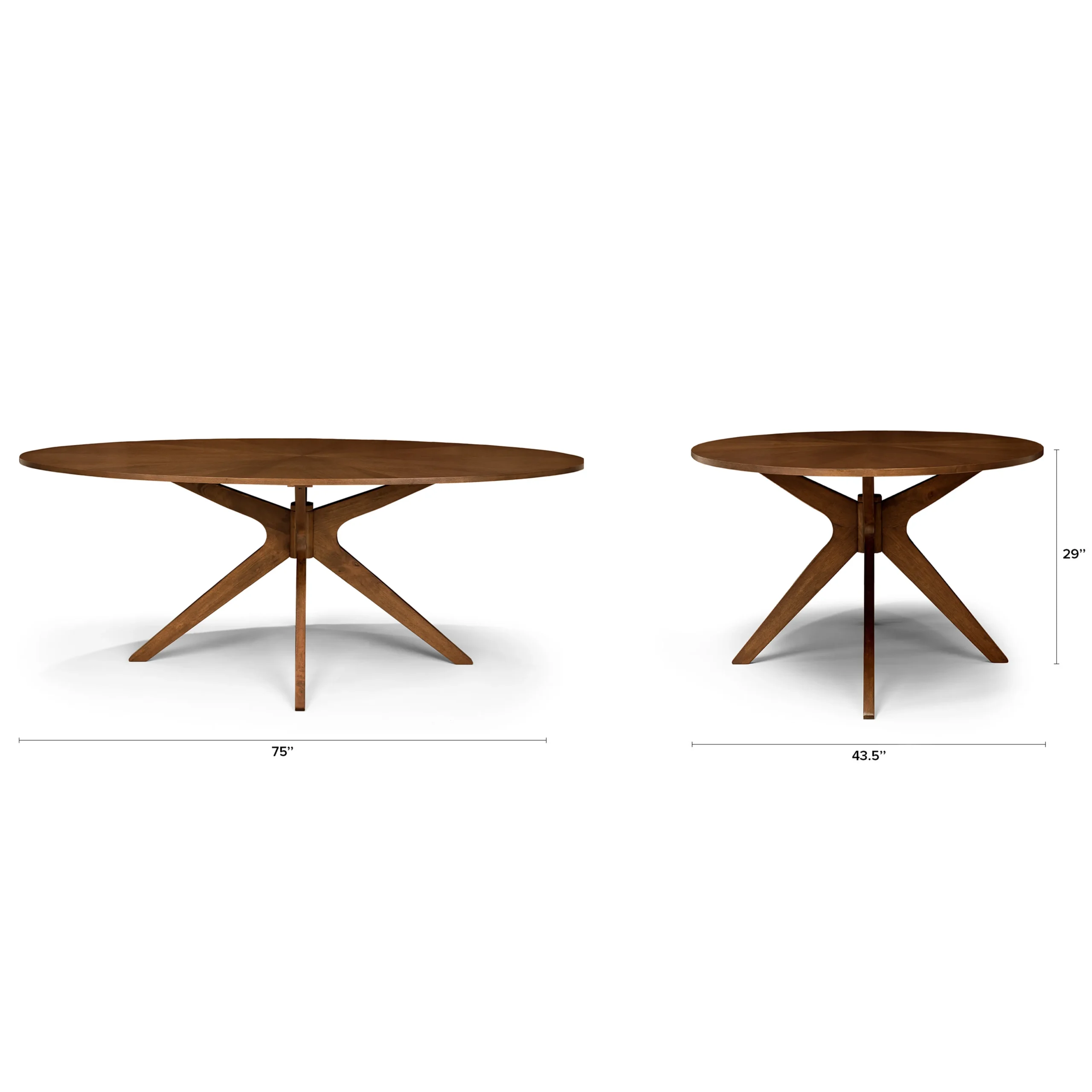 Conan 75_ Oval Dining Table - Walnut - Image 12
