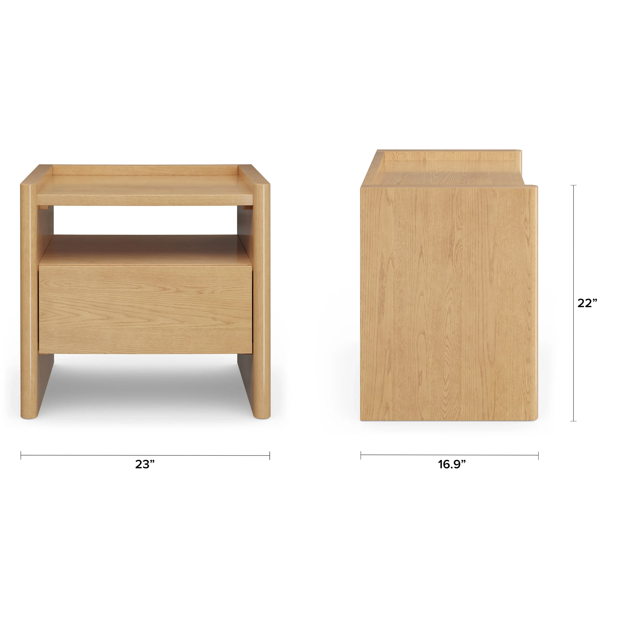 Torme 1-Drawer Nightstand - White Oak - Image 12