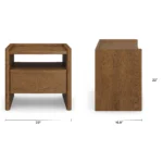 Torme 1-Drawer Nightstand - Smoked Oak