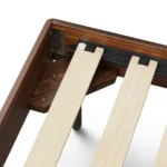 Nera King Low Profile Bed with Nightstands Set - Walnut