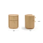 Miila 2-Drawer Nightstand - White Oak