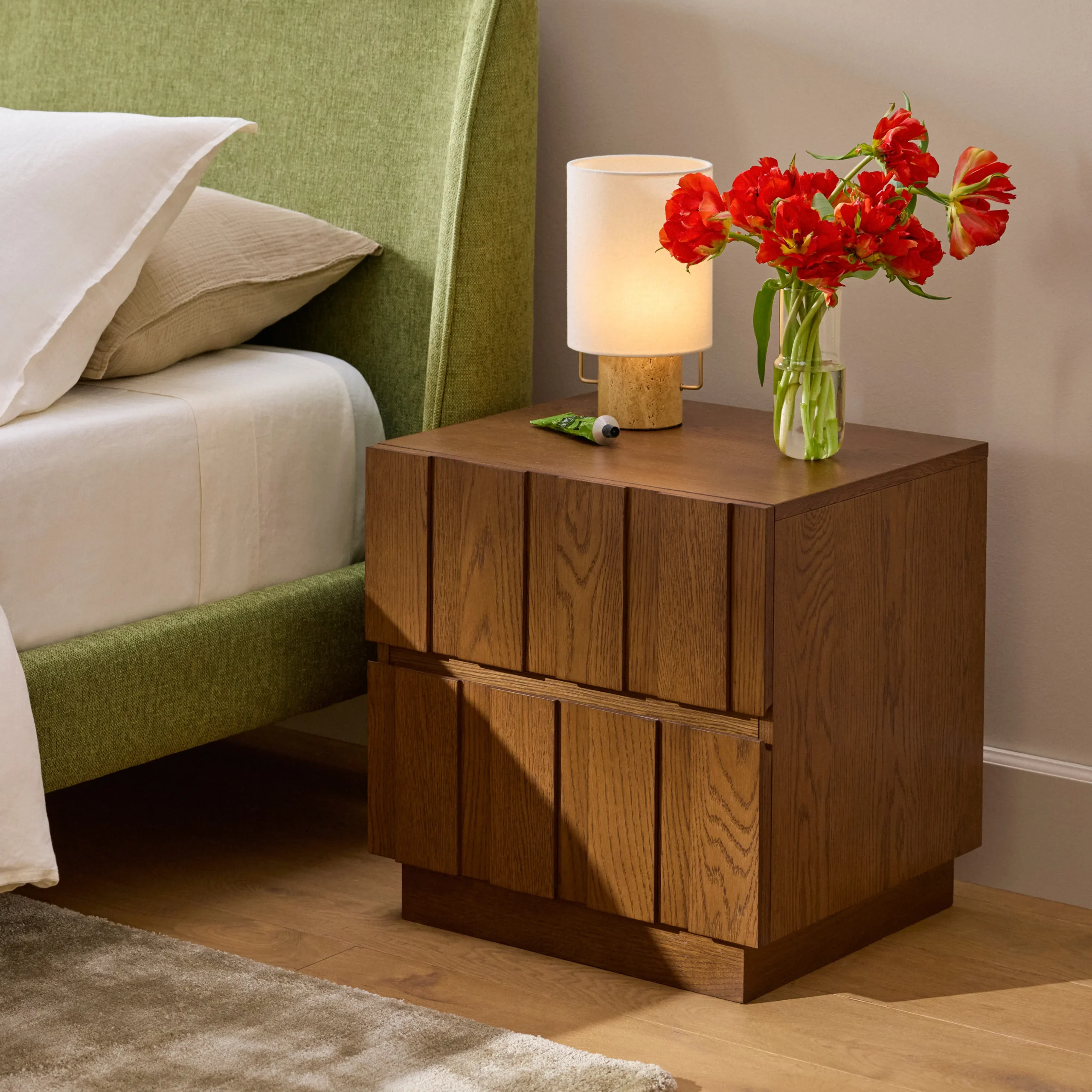 Marko 2-Drawer Nightstand - Smoked Oak - Image 12