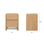 Leif 2-Drawer Nightstand - White Oak